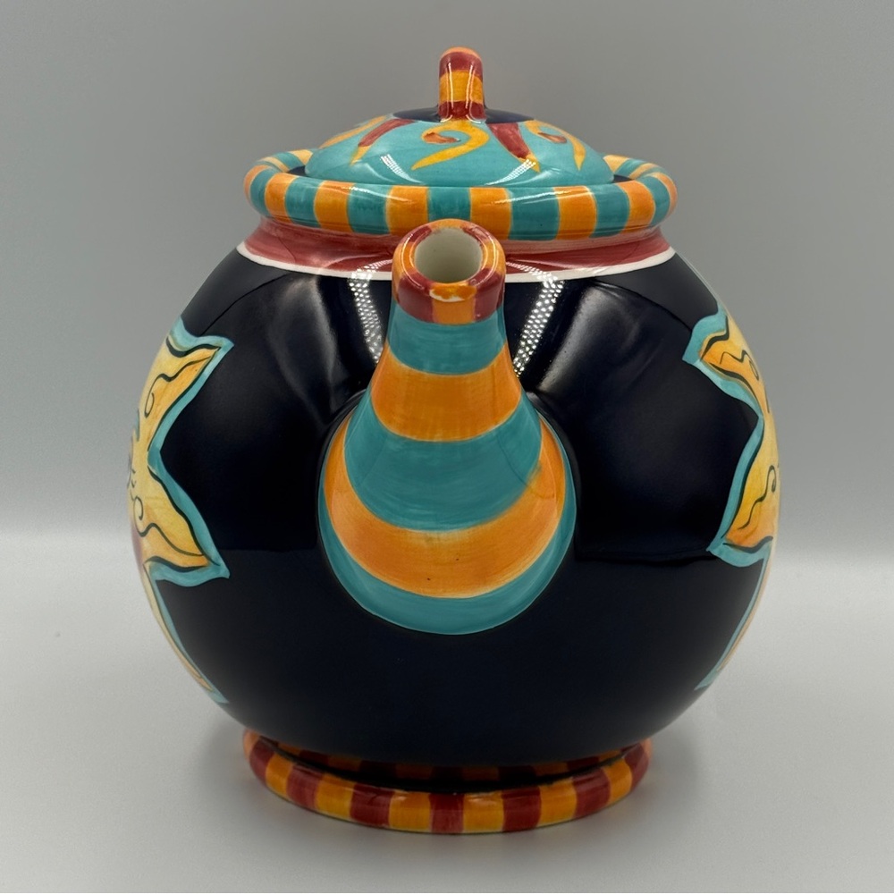 Vibrant Sun Design Ceramic Teapot - Multicolor - Picture 2 of 16